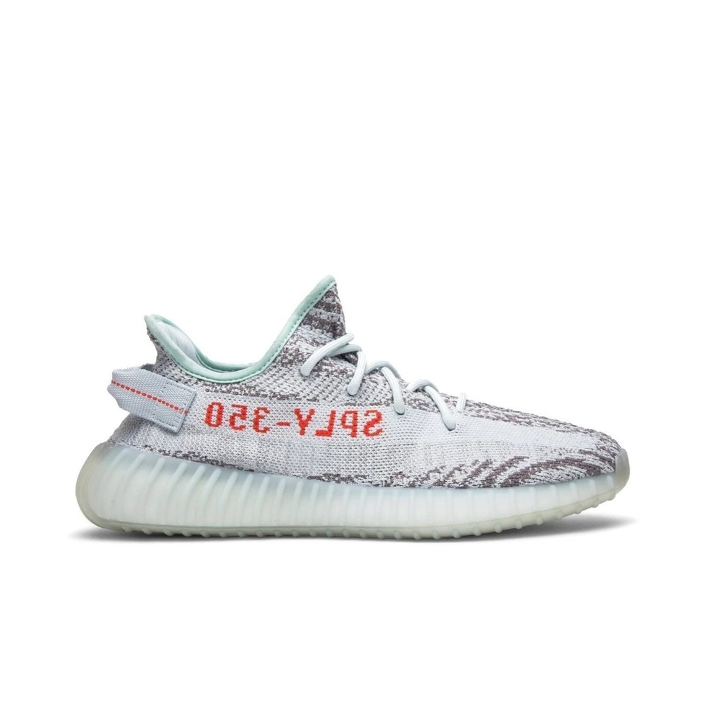 Yeezy Sneakers in Grayish/Blue and Cream